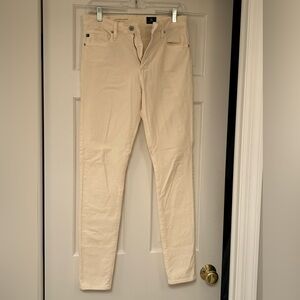 AG Adriano Goldschmied Farrah Skinny velvet Jeans in Cream